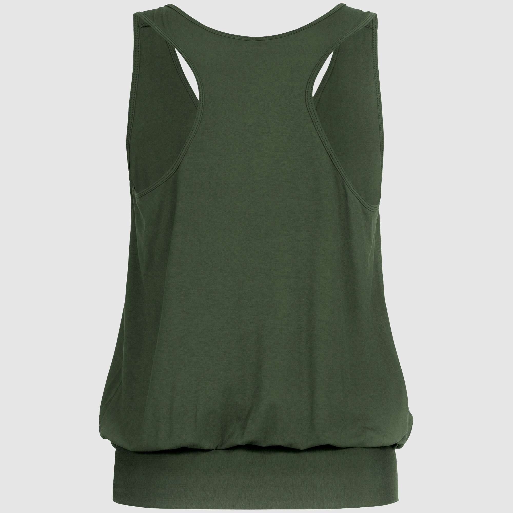 Yoga Top Damen aus Bambus Faser - Cute Shirt Moosgrün