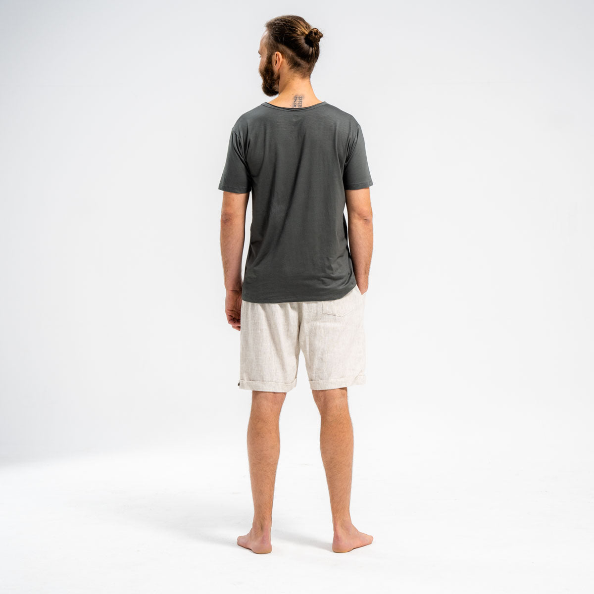 Yoga Shirt Herren aus Eukalyptus Mix - Grau