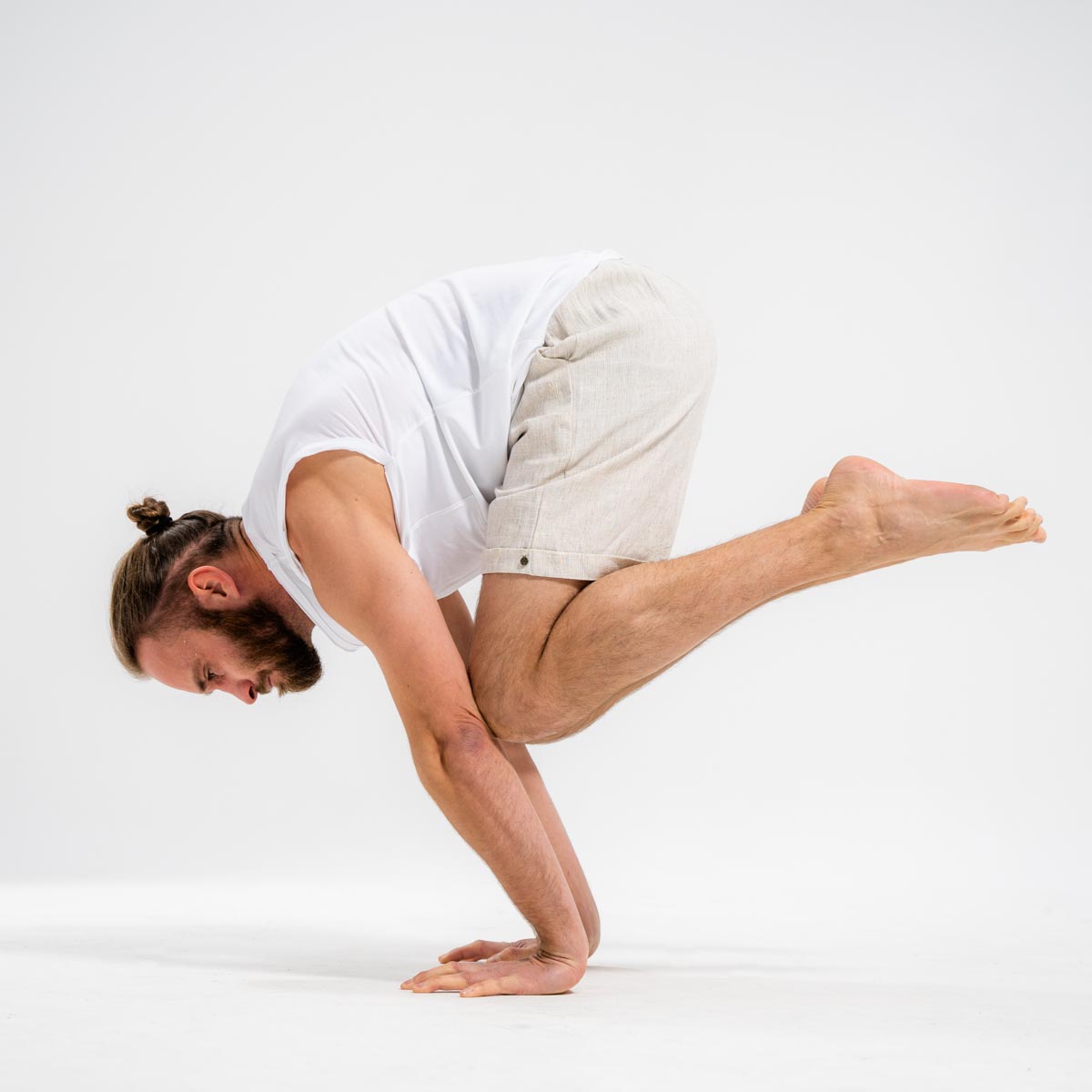 Yoga Shirt Herren aus Eukalyptus Mix - Tank Top Weiß