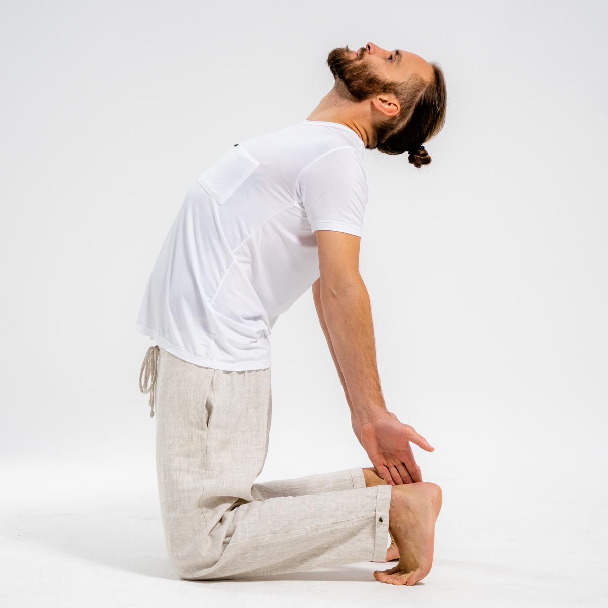 Yoga Shirt Herren aus Eukalyptus Mix - Weiss