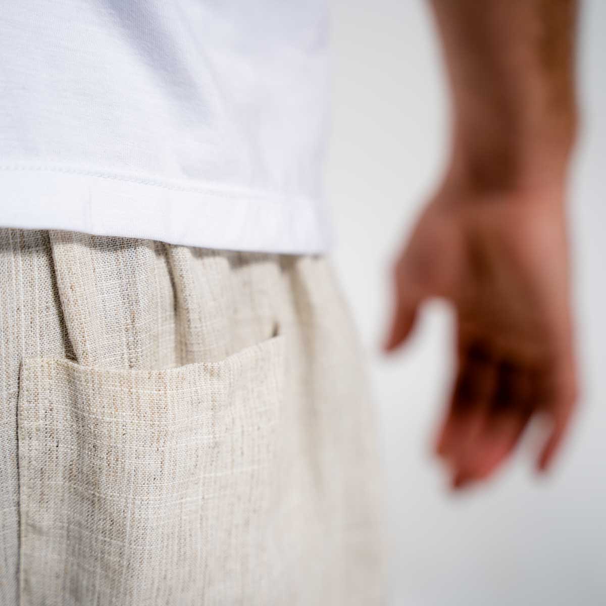 Yoga Shirt Herren aus Eukalyptus Mix - Weiss