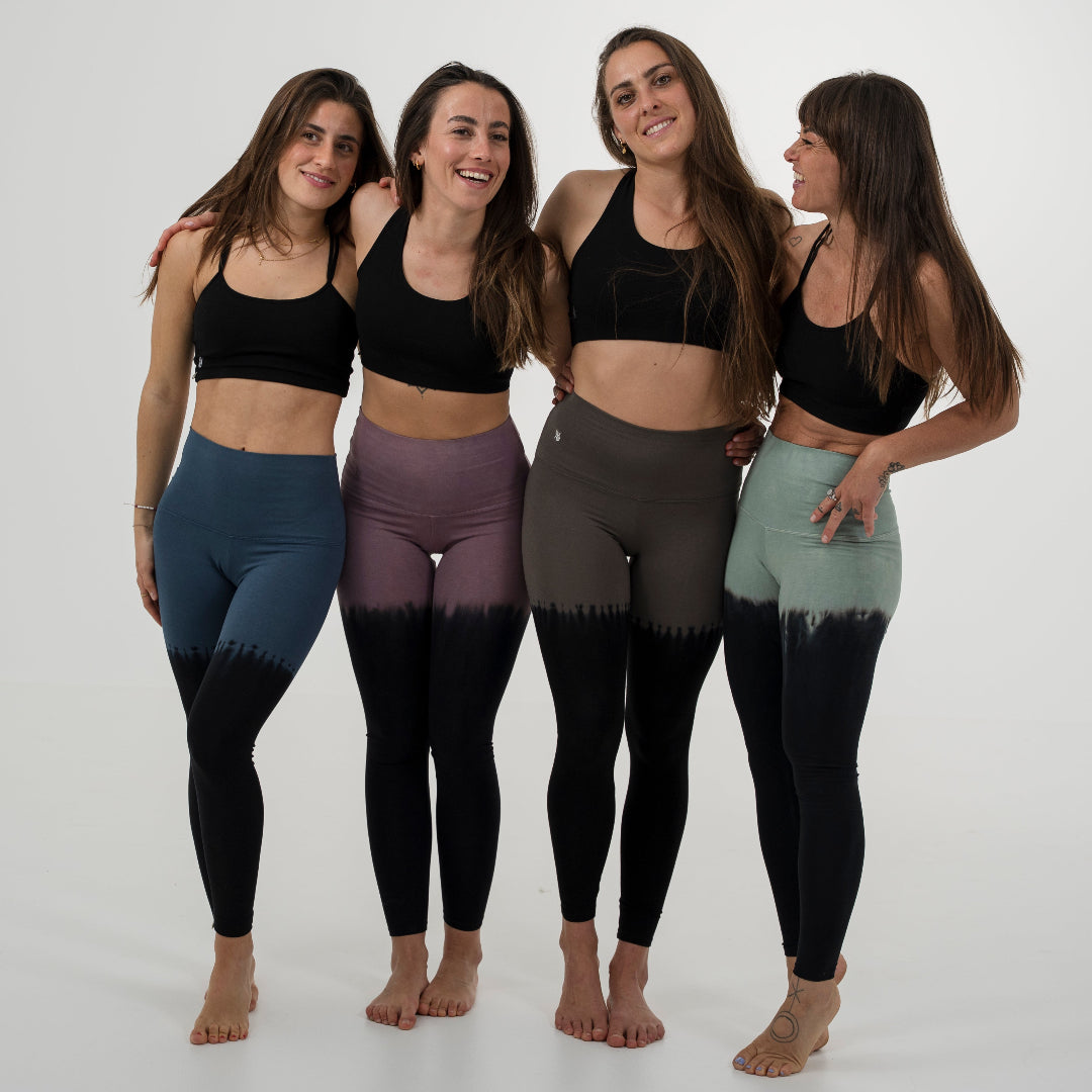 Yoga Leggings Damen aus Bambus Mix - Overknee Eggplant !LIMITED EDITION! (Standard Material)