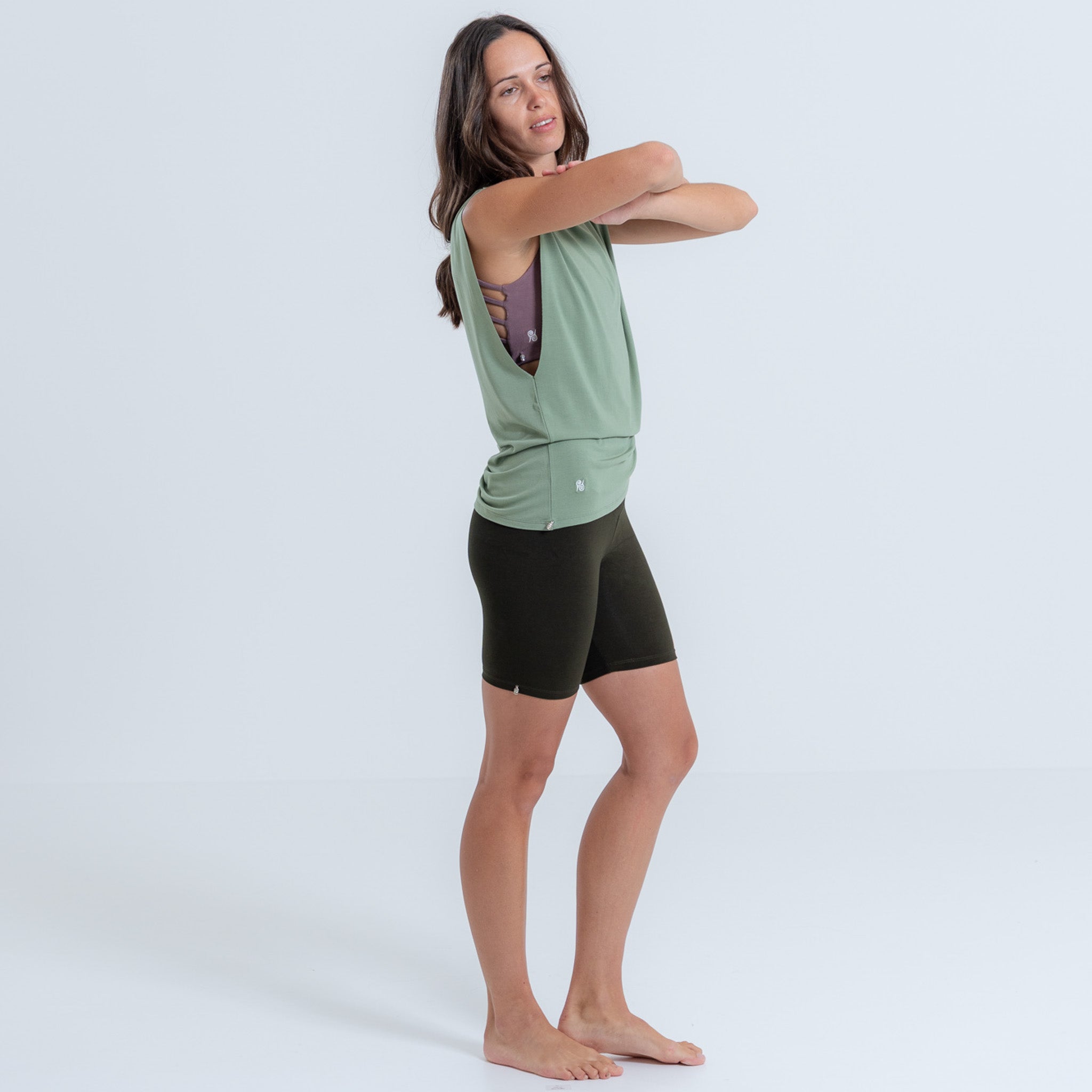 Leggings short Damen aus Bambus Mix - Shape Deep Forest NEU (Standard Material)