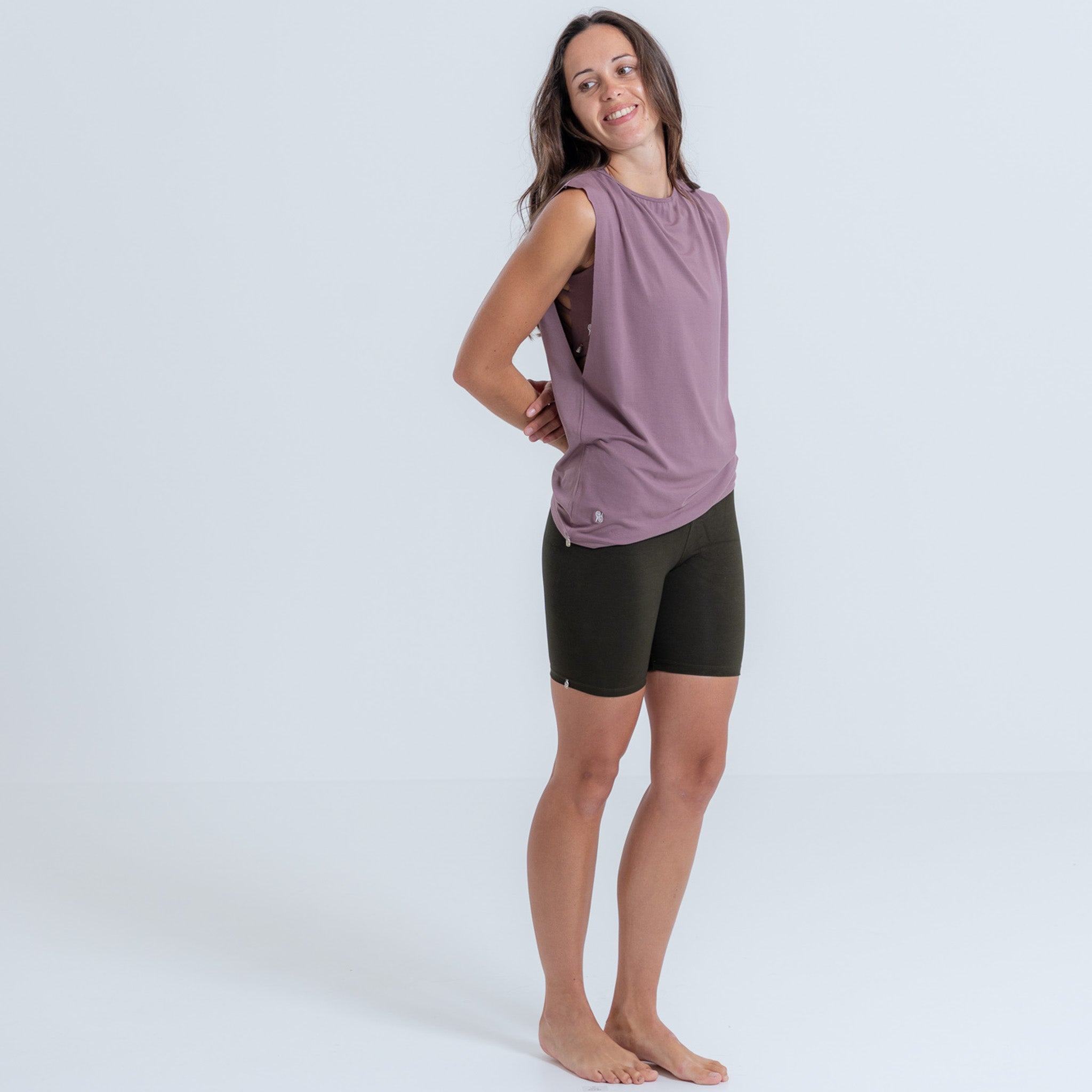 Leggings short Damen aus Bambus Mix - Shape Deep Forest NEU (Standard Material)