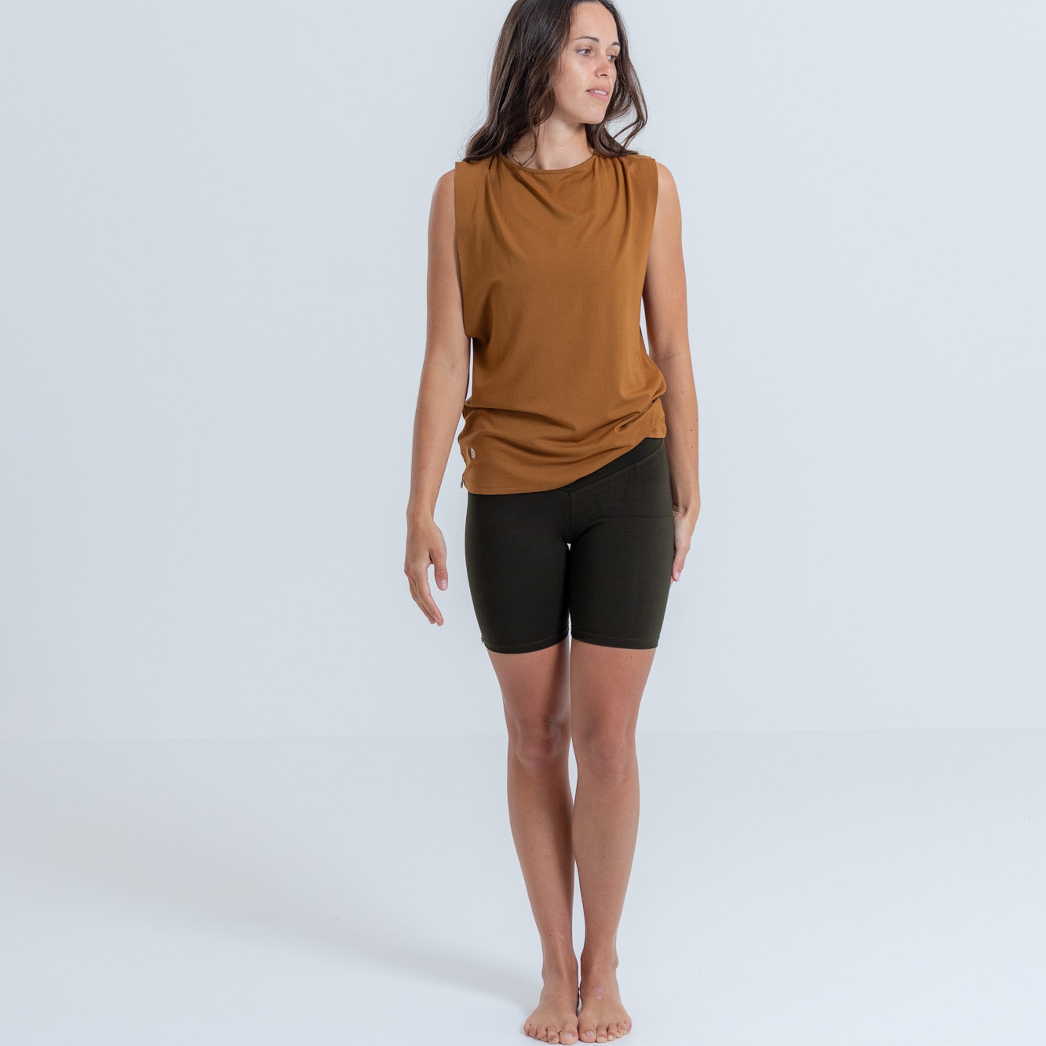 Leggings short Damen aus Bambus Mix - Shape Deep Forest NEU (Standard Material)