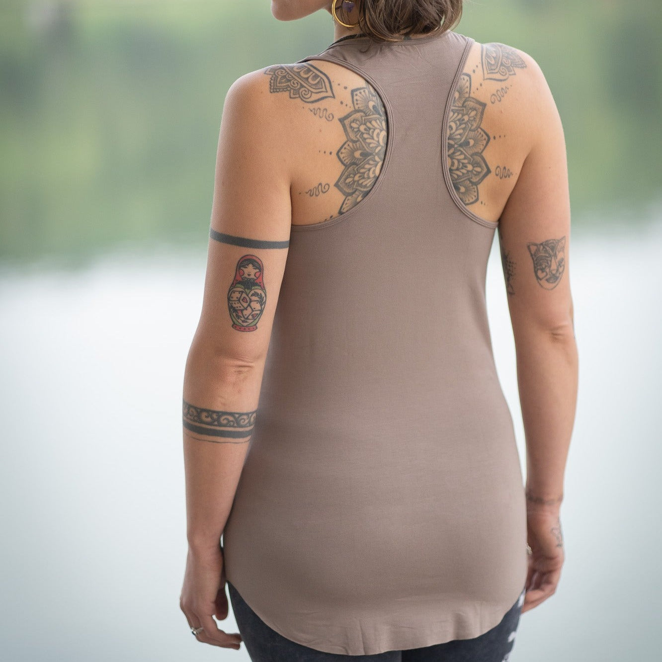 Yoga Shirt Damen aus Bambus Faser - Klassik Top Mud