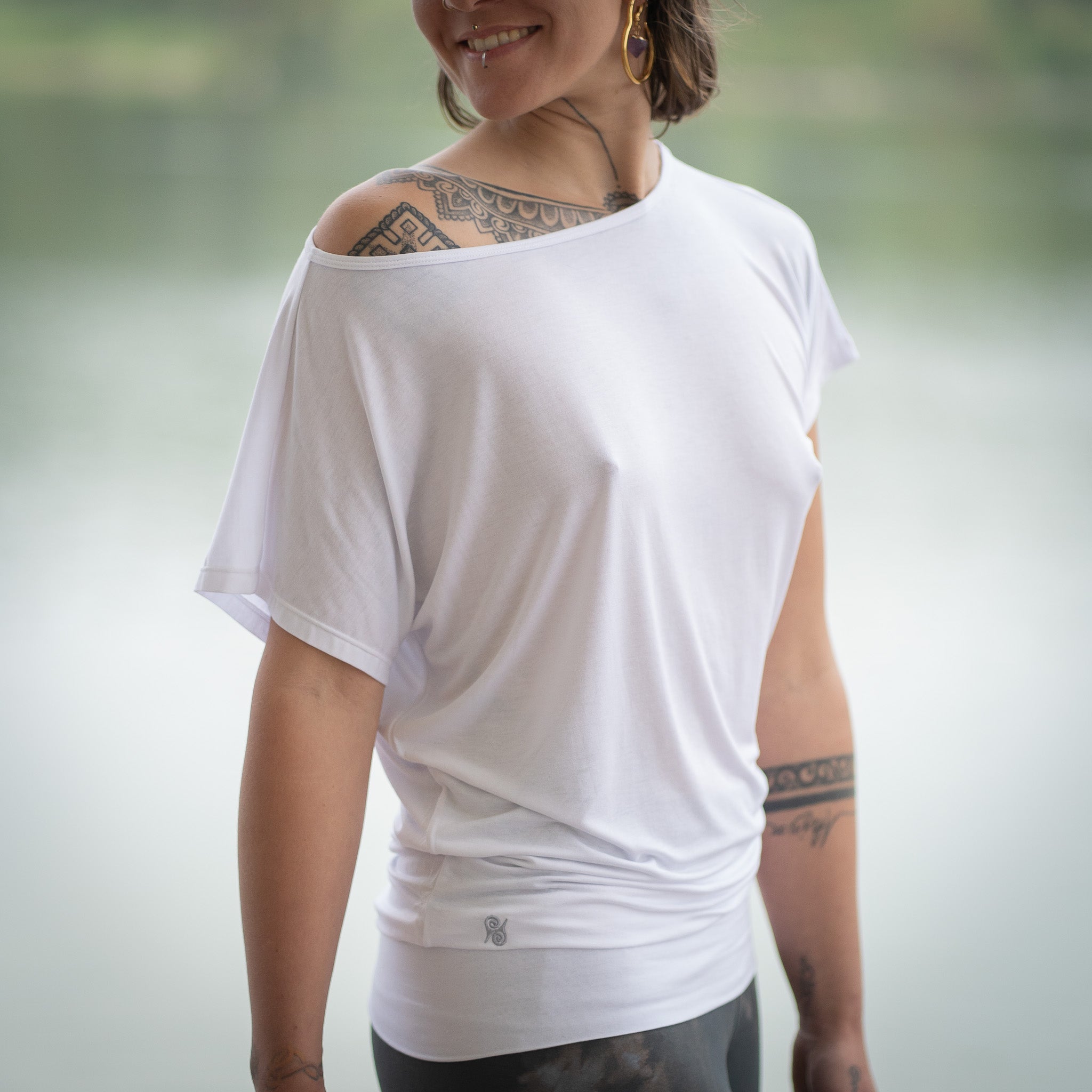 Yoga Shirt Damen aus Bambus Faser - White