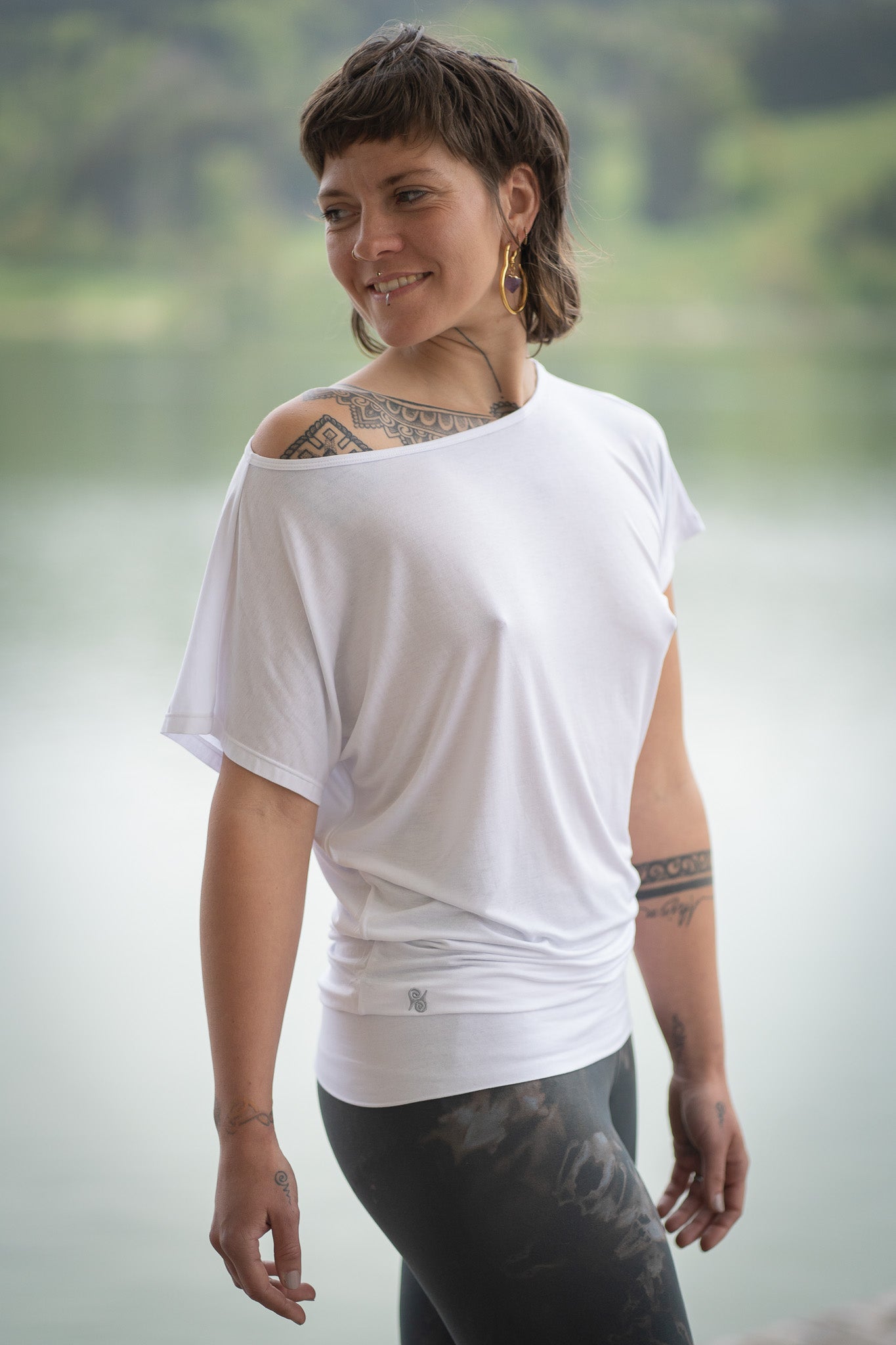 Yoga Shirt Damen aus Bambus Faser - White