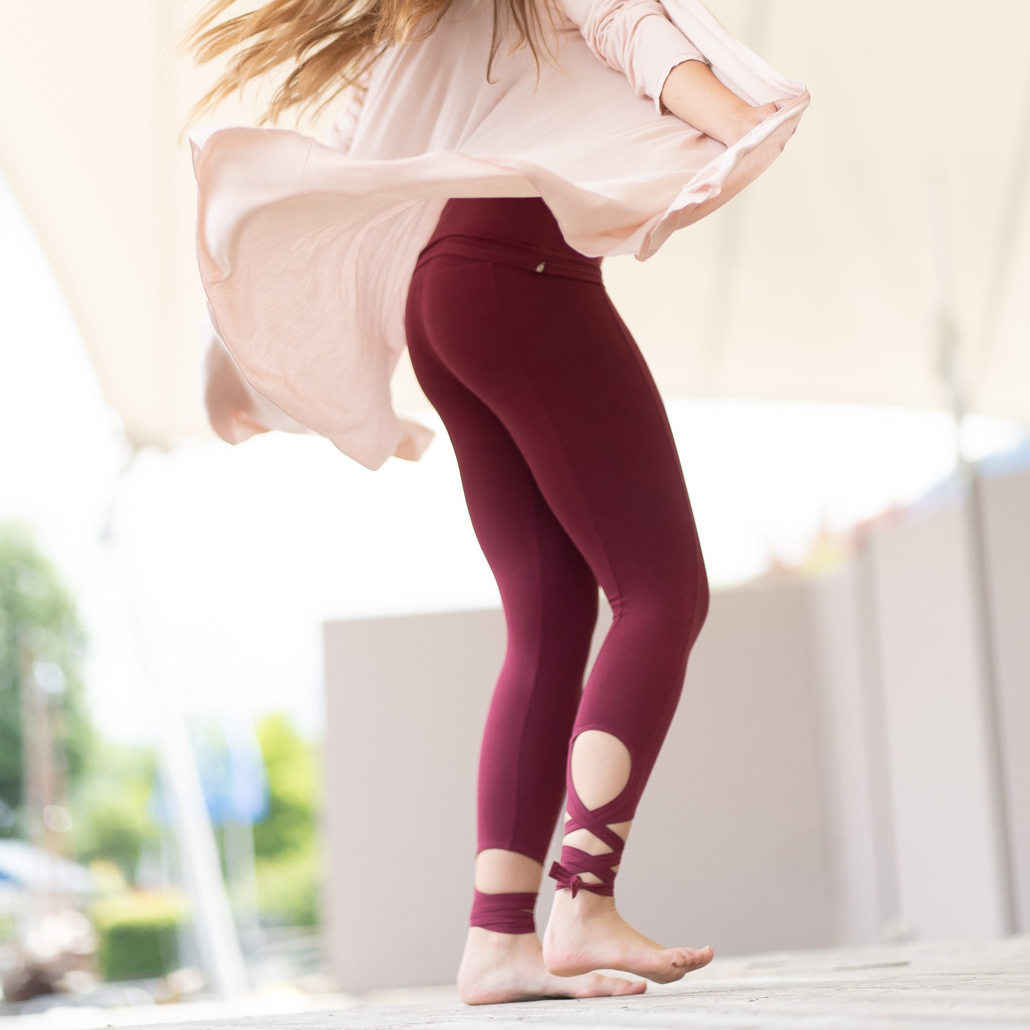 Yoga Leggings Damen aus Bambus Mix - Loop Stand Lips (Standard Material)