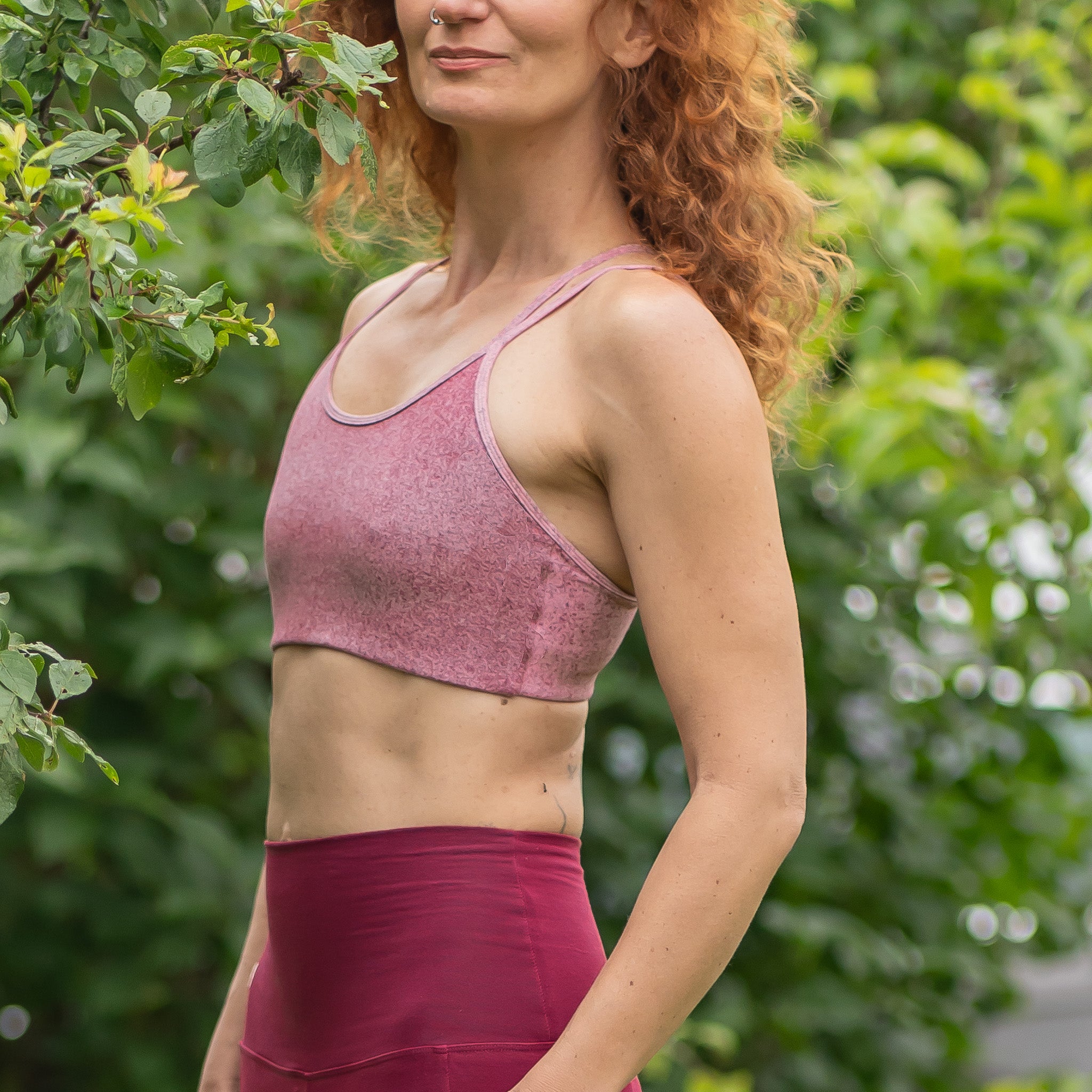 Yoga BH aus Bambus Mix - Strawberry Icecream