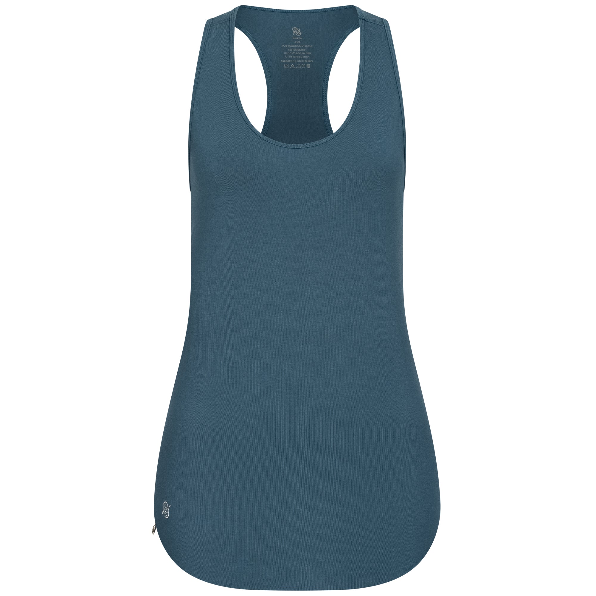 Yoga Shirt Damen aus Bambus Faser - Klassik Top Indigo