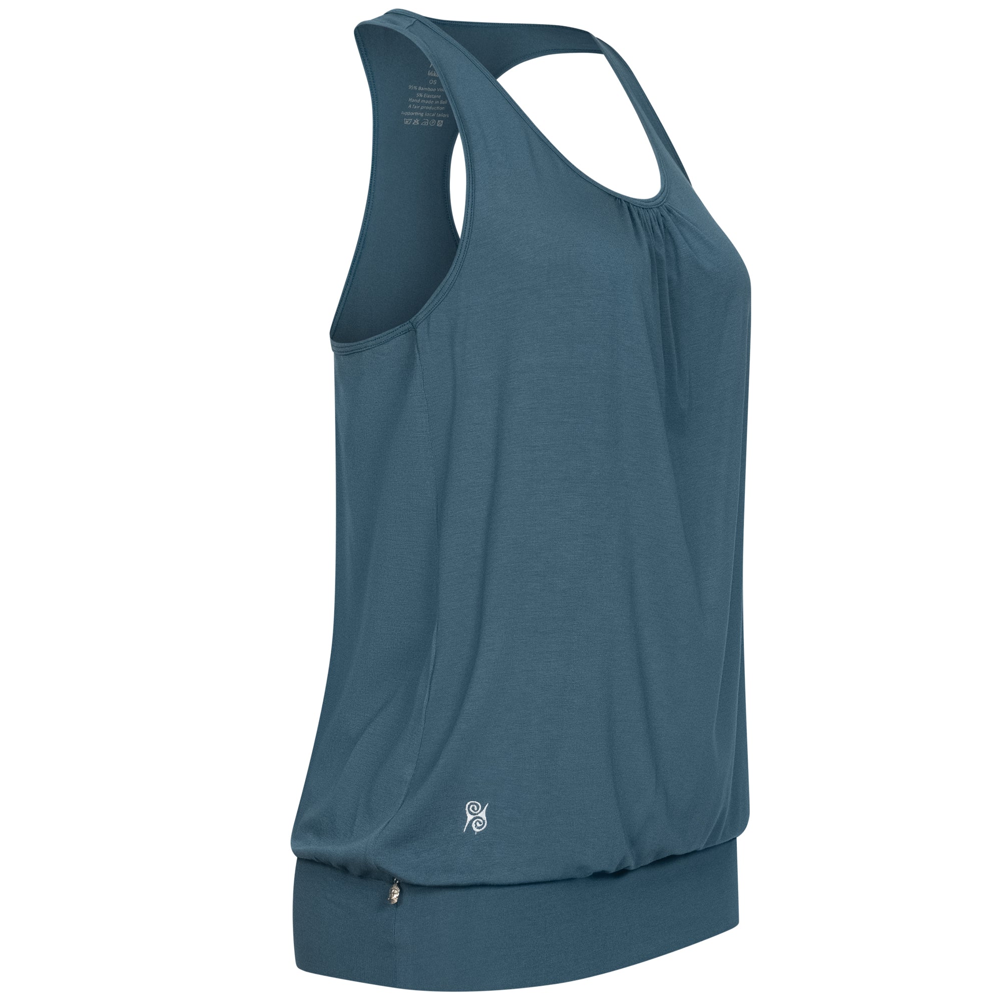 Yoga Top Damen aus Bambus Faser - Cute Shirt Indigo