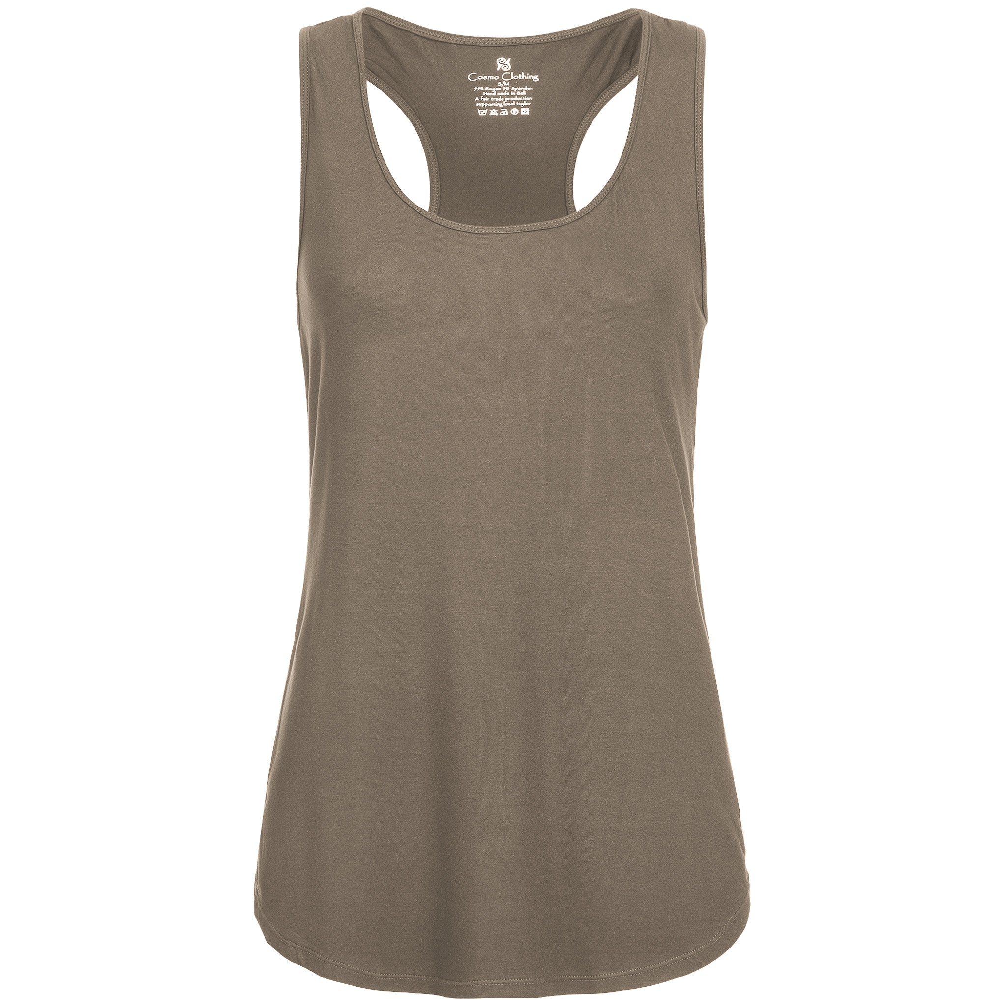 Yoga Shirt Damen aus Bambus Faser - Klassik Top Mud