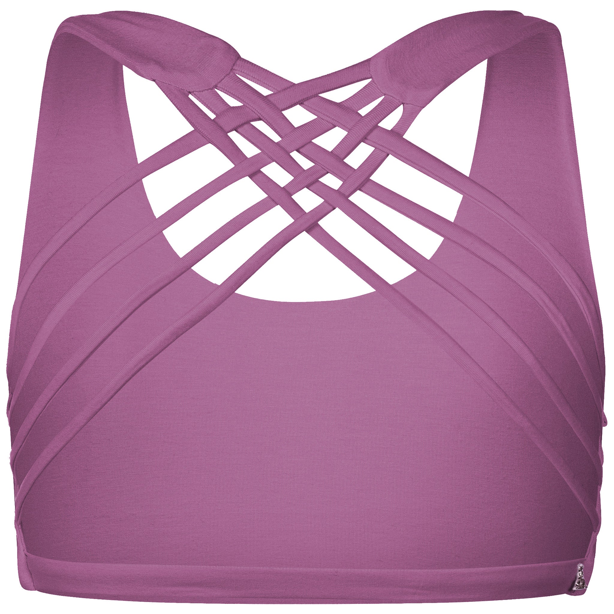 Yoga BH aus Bambus Mix - Criss Cross Lavender