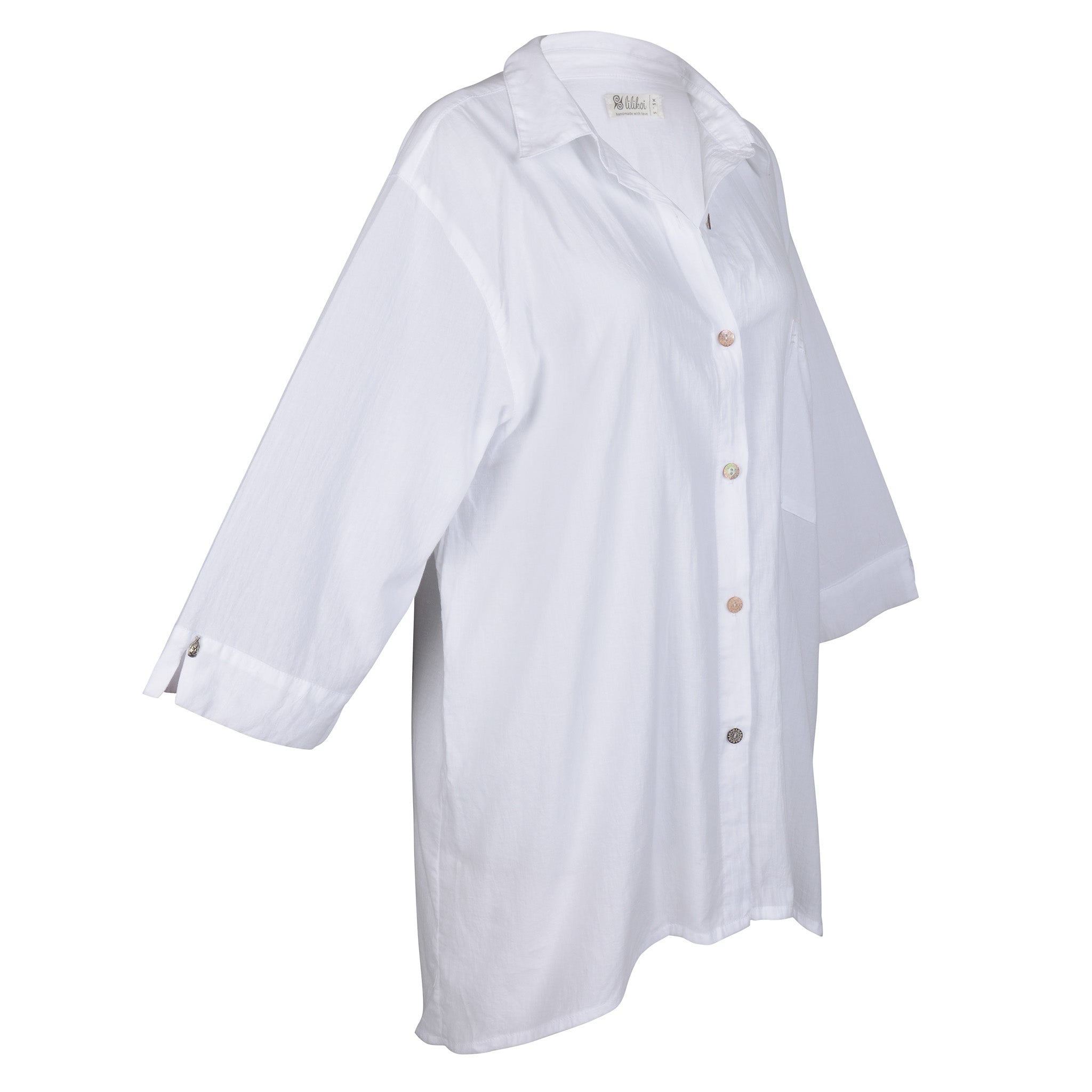 Damen Hemd aus Baumwoll Mix - Summer Breeze White