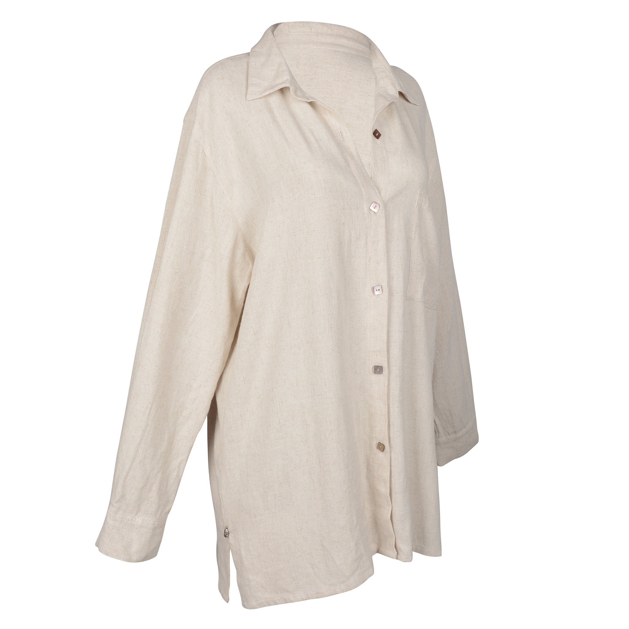 Leinenhemd Damen - Evermore Naturfarben