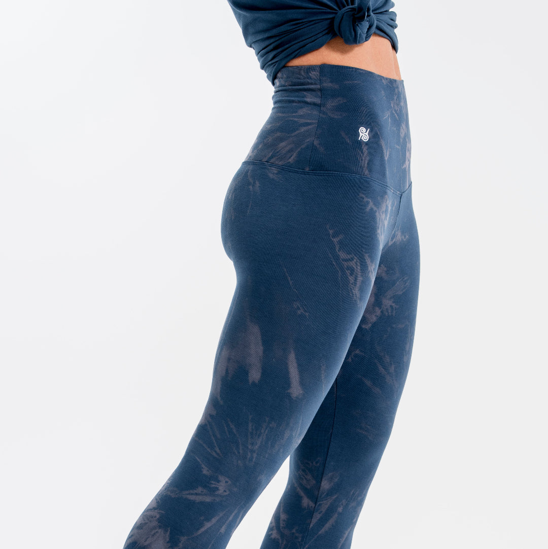 Yoga Leggings Damen aus Bambus Mix - Lost in Space Petrol NEU (Dünnes Material)