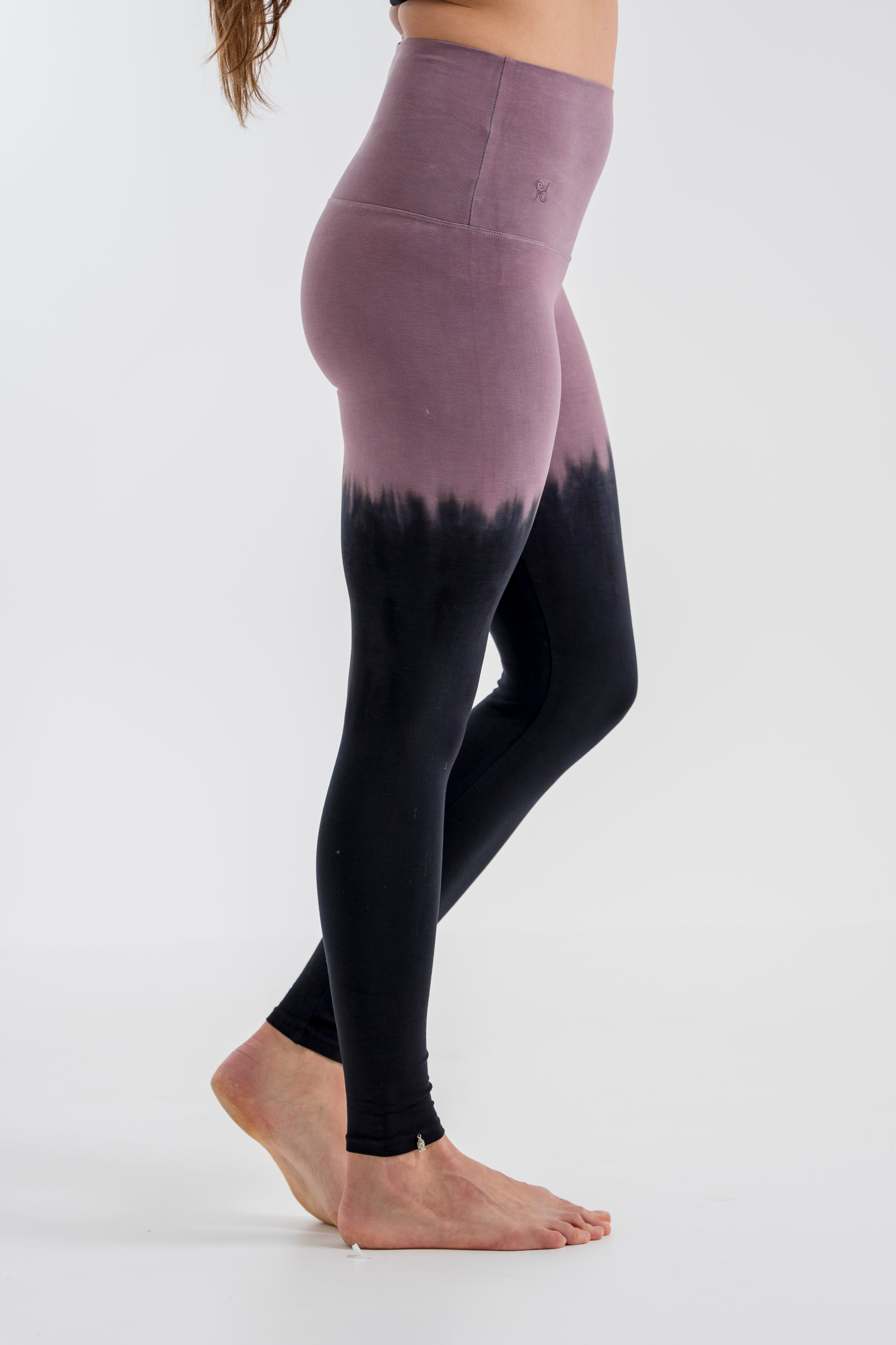 Yoga Leggings Damen aus Bambus Mix - Overknee Eggplant !LIMITED EDITION! (Standard Material)