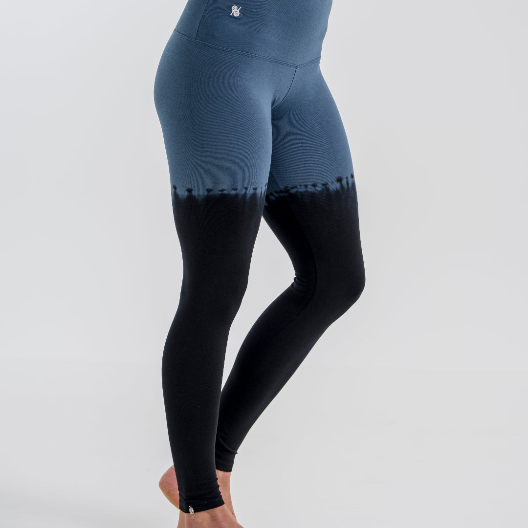Yoga Leggings Damen aus Bambus Mix - Overknee Petrol !LIMITED EDITION! (Standard Material)