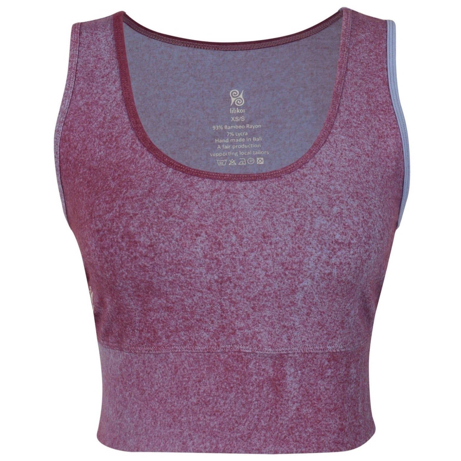 Women's Yoga Top made of Bamboo Mix - Blueberry Icecream (runs a little big)