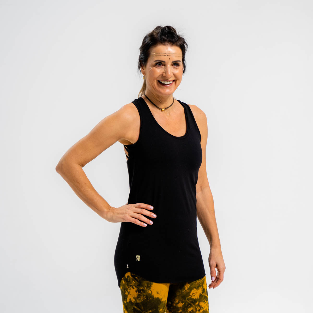 Yoga Shirt Damen aus Bambus Faser - Klassik Top Black