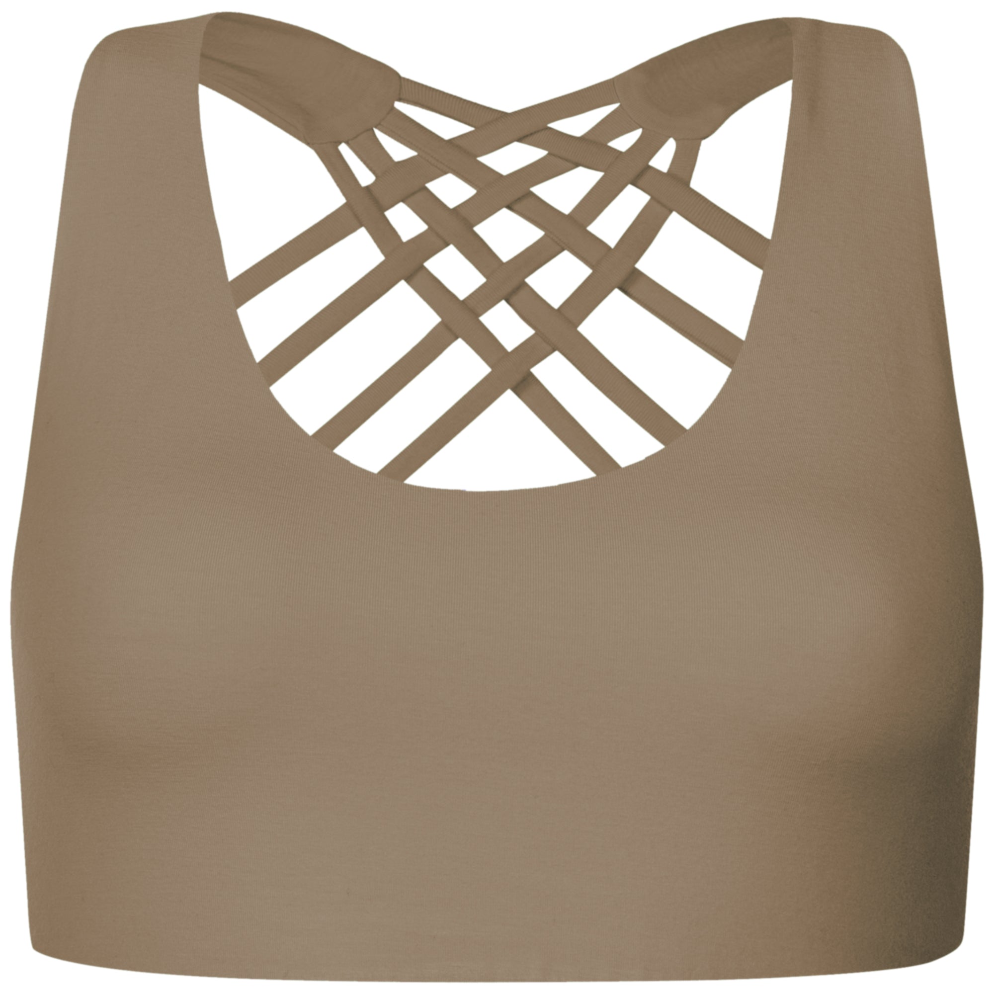 Yoga BH aus Bambus Mix - Criss Cross Mud