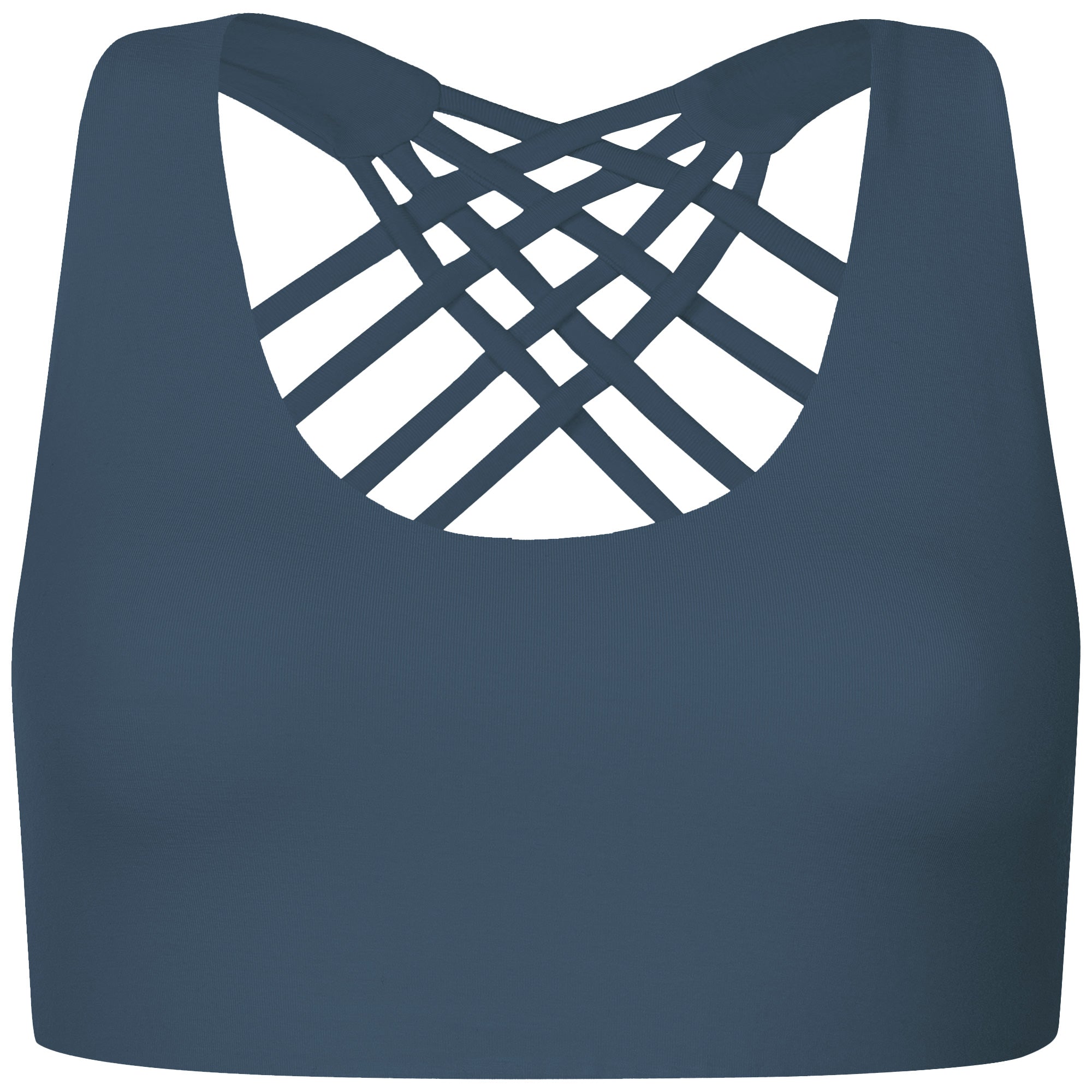 Yoga BH aus Bambus Mix - CrissCross BH Indigoblau (fällt klein aus)