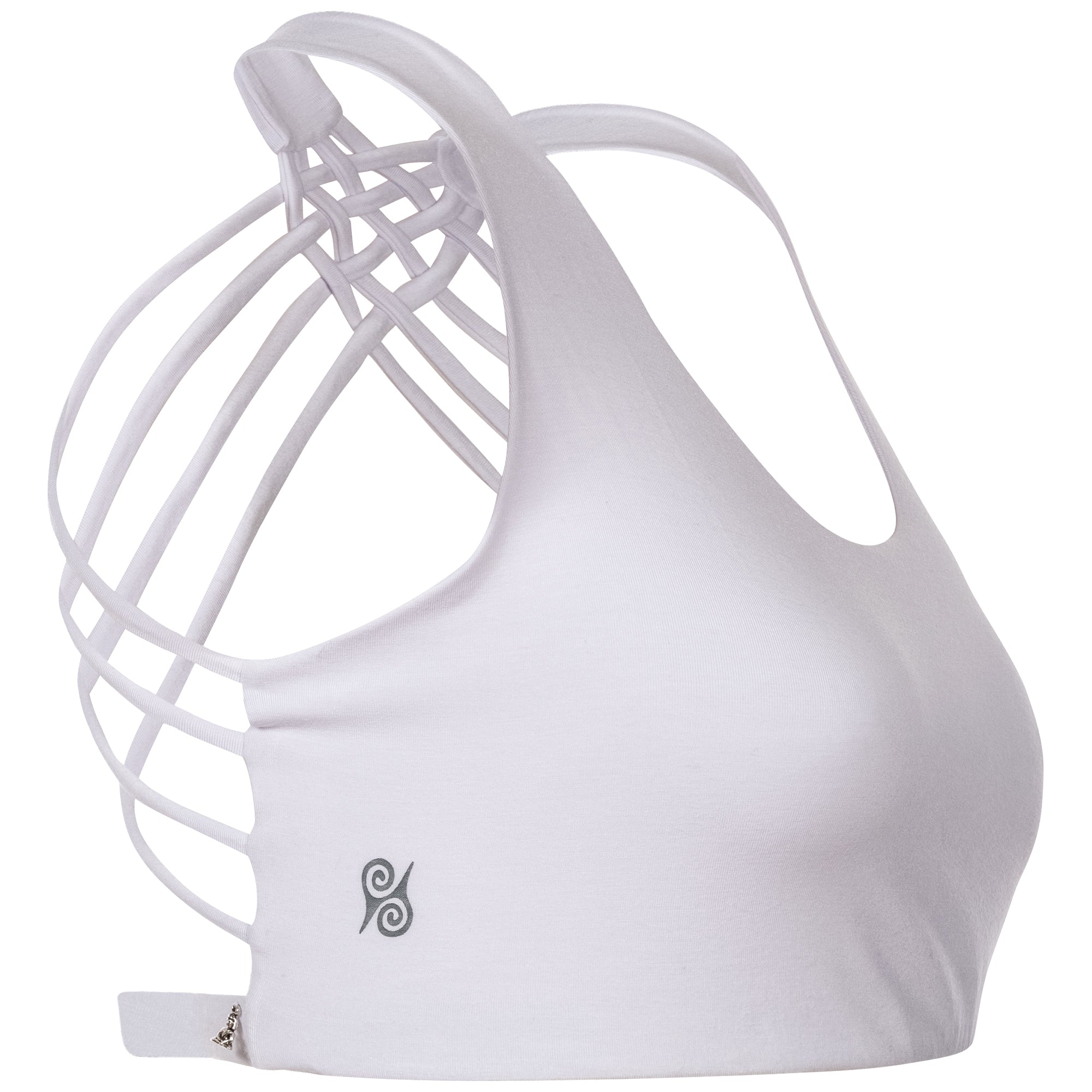 Yoga BH aus Bambus Mix - Criss Cross White