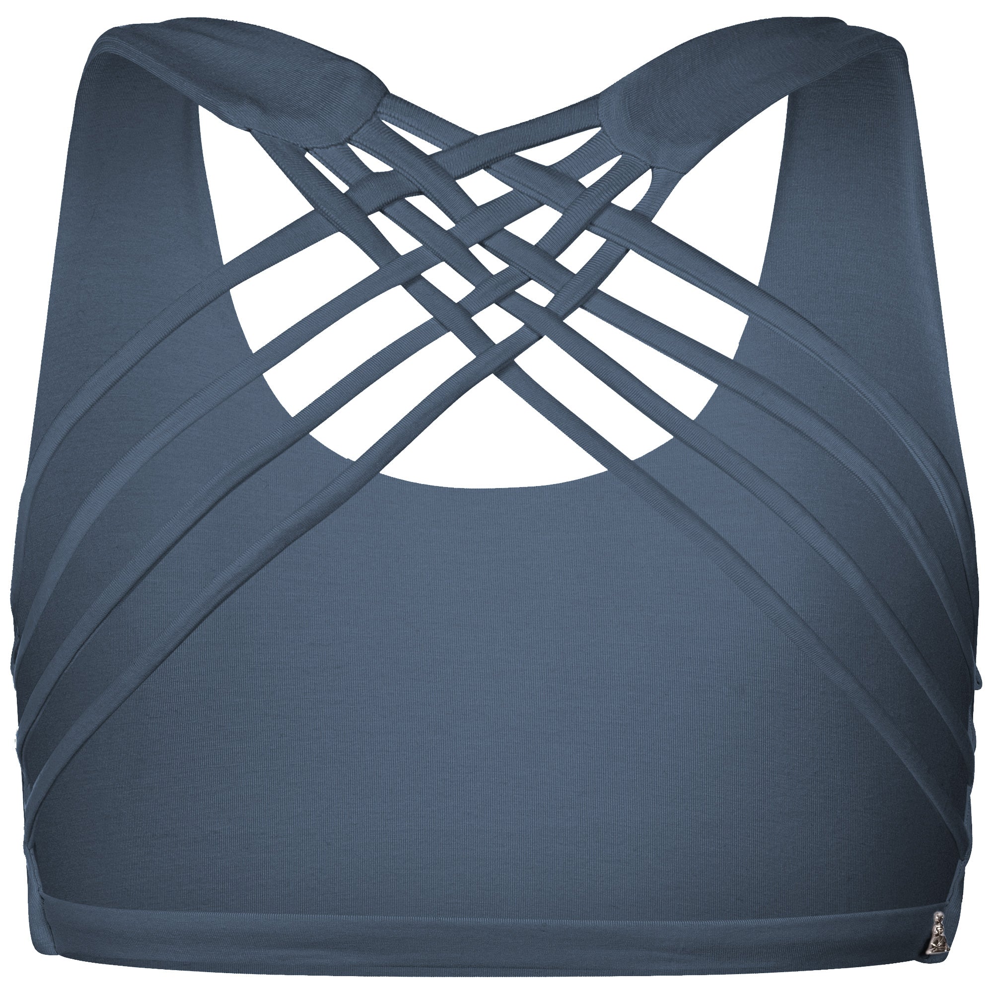 Yoga BH aus Bambus Mix - CrissCross BH Indigoblau (fällt klein aus)