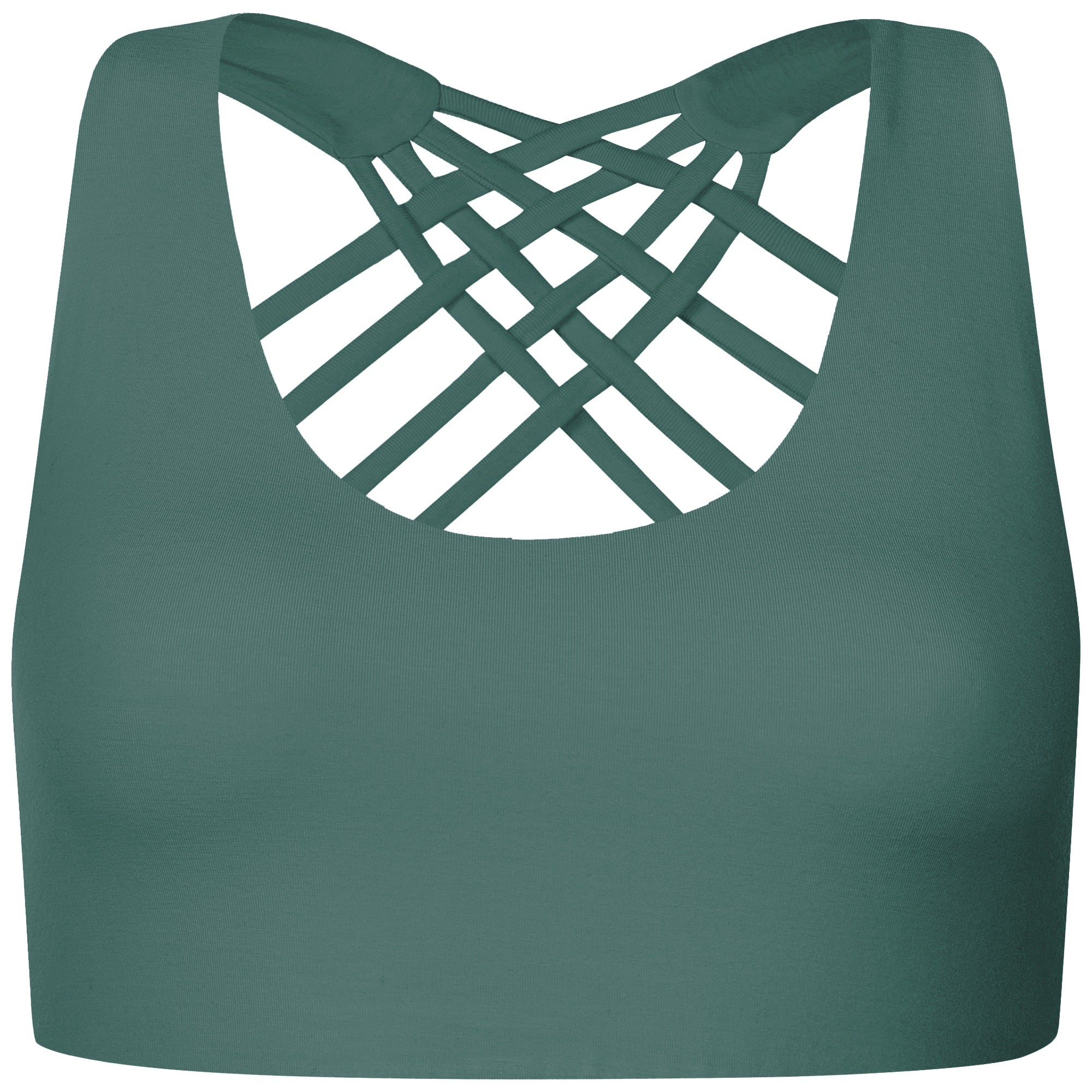 Yoga BH aus Bambus Mix - Criss Cross Salbei