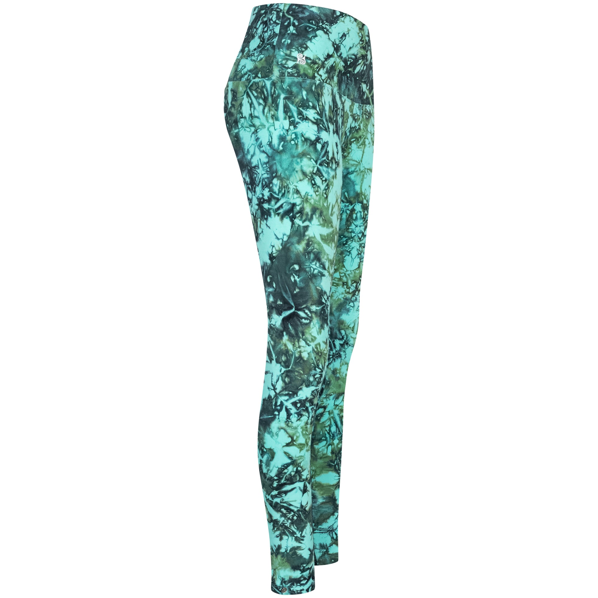 Yoga Leggings Damen aus Bambus Mix - Ocean & Sky (Festes Material)
