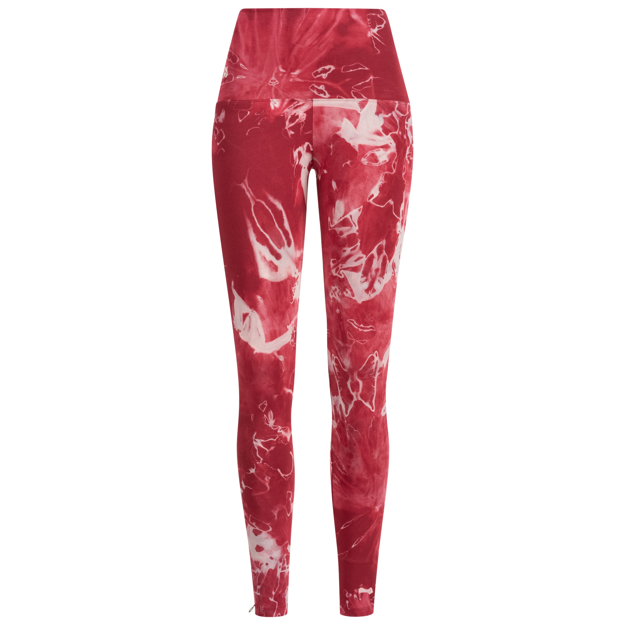 Yoga Leggings Damen aus Bambus Mix - Lost in Space Weinrot (Festes Material)