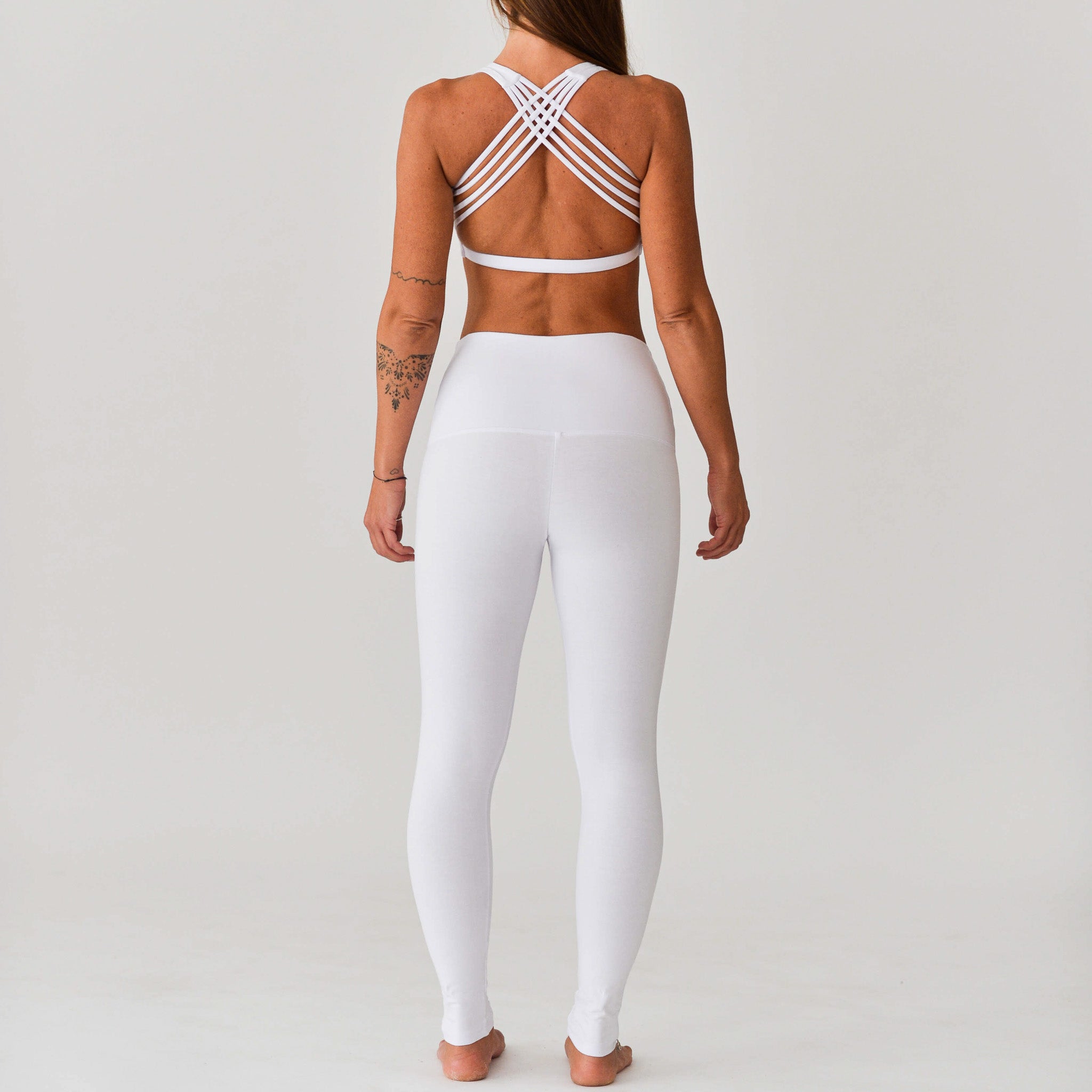 Yoga Leggings Damen aus Bambus Mix - Uni Weiß (Standard Material)