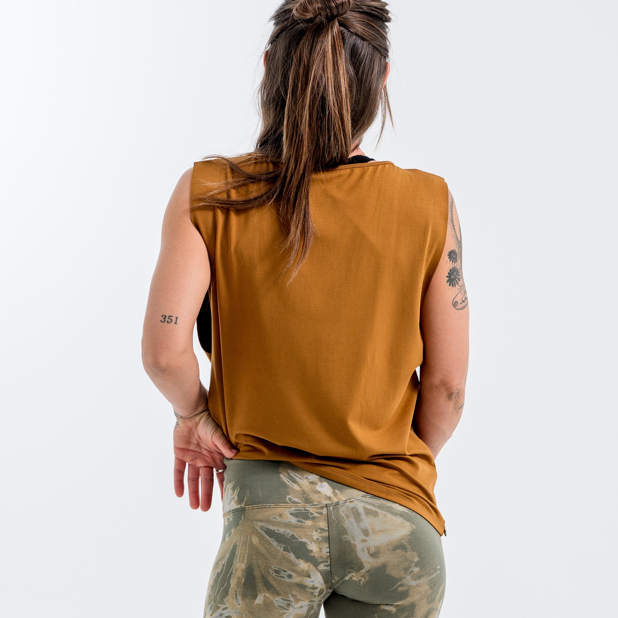 Yoga Shirt Damen aus Bambus Faser - Sneaky Top Mocca NEU