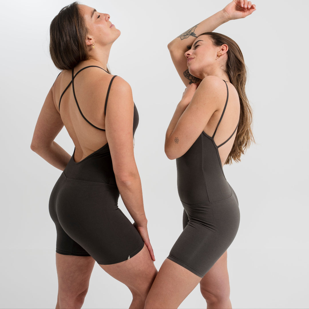 Women's jumpsuit made of bamboo mix - Salty Chocolate (standard material)