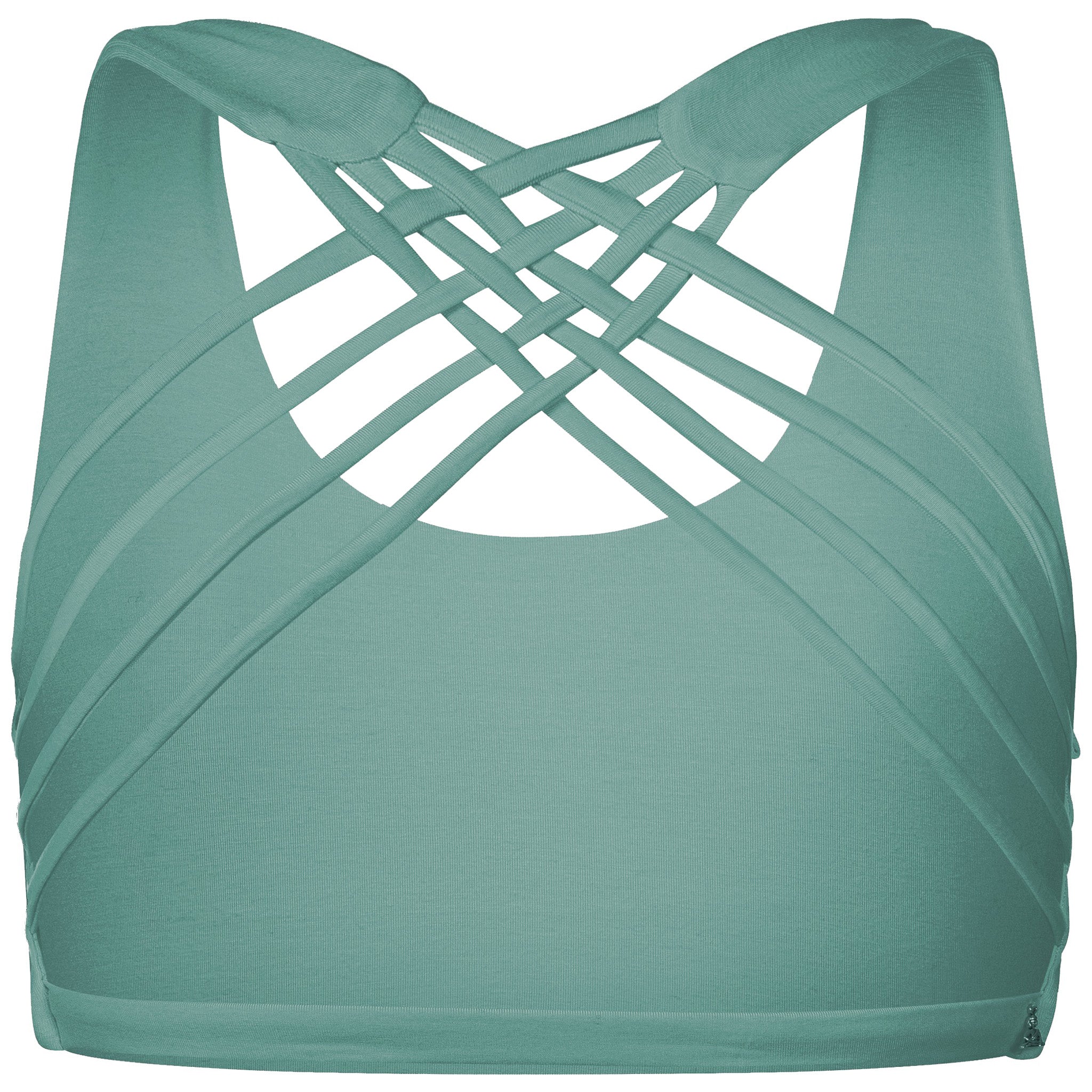 Yoga BH aus Bambus Mix - Criss Cross Salbei