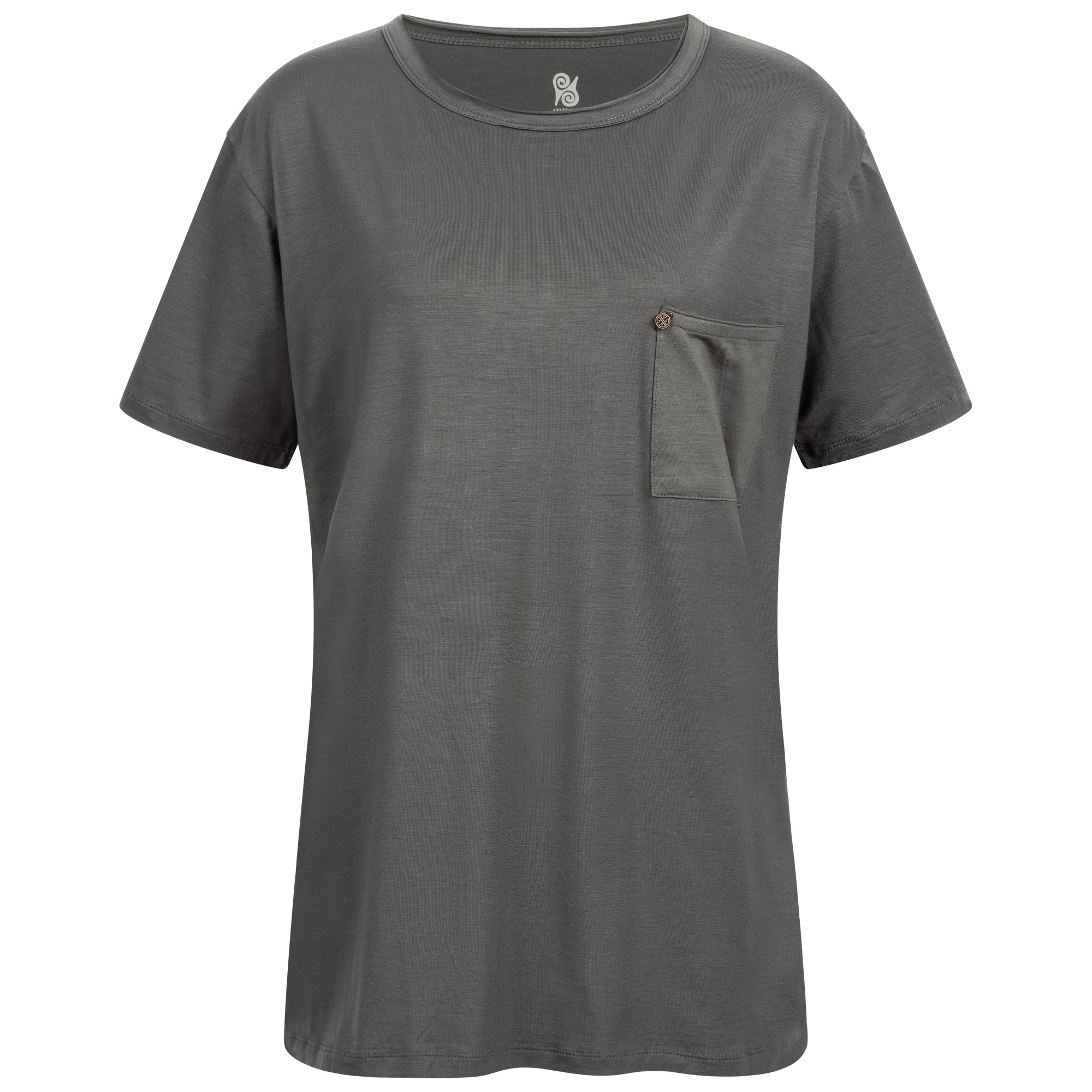 Oversize T-Shirt grau aus Eukalyptus