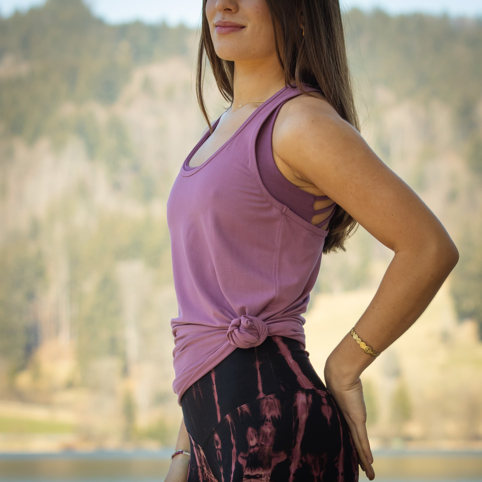 Yoga Shirt Damen aus Bambus Faser - Klassik Top Lavender